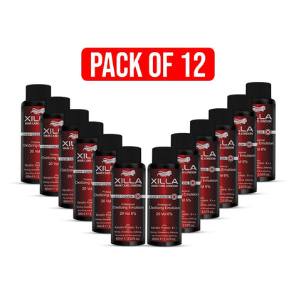 Pack of 12 Xilla Hair Deep Color Professional Oxidizing Emulsion 20 Vol 6%